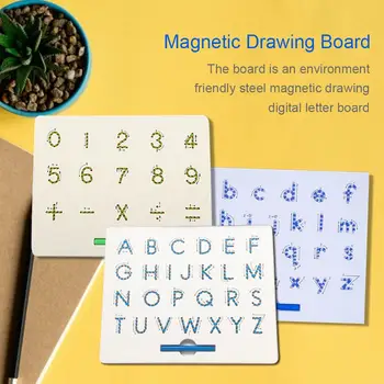 

Magnetic Tablet Drawing Letters Boards 26 Alphabet Numbers Writing Memo Board Magnet Stylus Pen Learning Educational Supplies