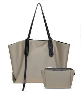 

Women's Simple Soft Oxford fabric Handle Handbags, Big Capacity Loading 15.6 inch Notebook Shoulder bag with a small Bags