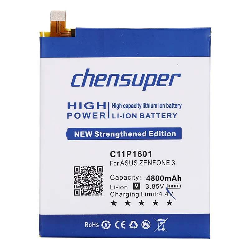 Najtaniej Chensuper 4800mAh C11P1601 bateria do asus ZENFONE 3 baterii ZENFONE3 ZE520KL Z017DA dla ZenFone na żywo ZB501KL A007 baterie