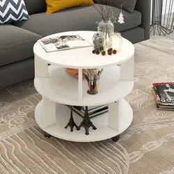 Mesa de centro sencilla y moderna para sala de estar, de estilo nórdico mesita de noche, redonda, creativa, para dormitorio y balcón