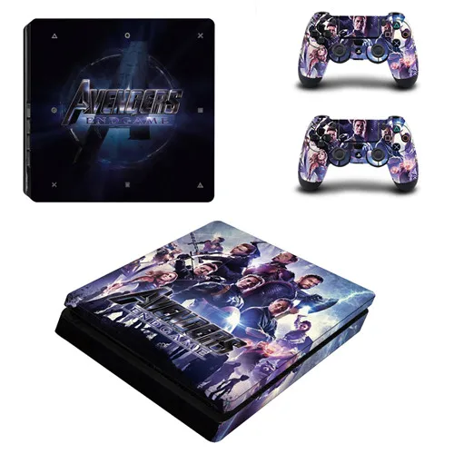 P4SQB0334 Мстители эндигра полное покрытие лицевые панели PS4 тонкая кожа Наклейка для playstation 4 консоль и контроллер PS4 тонкая кожа Наклейка - Цвет: P4SQB0334