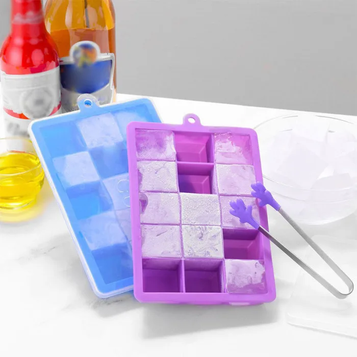 15 отверстий силиконовая форма для льда лоток DIY желе формы квадратный лоток для льда питьевой аксессуары JS22