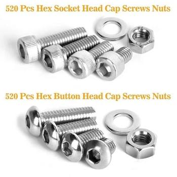 

Hex Nut Screw Bolts Assortment Packed Plastic Case Storage Accessories