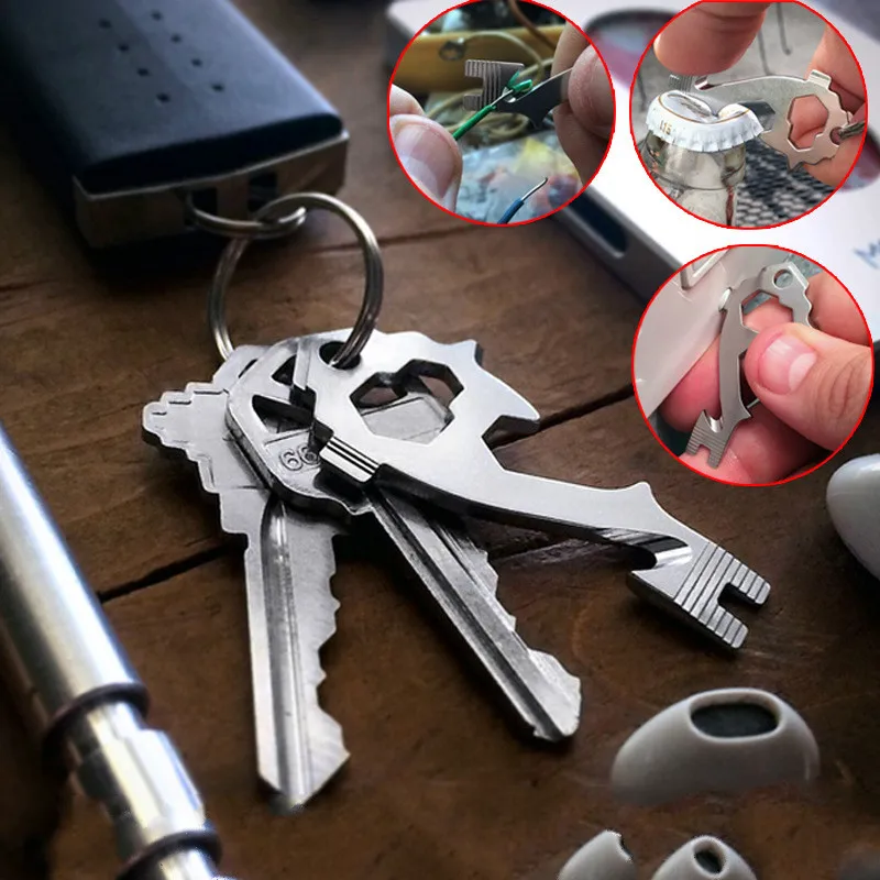 

20-in-1 multi-function EDC tool Key ring opener screwdriver screwdriver multi-purpose outdoor mini tool camping gear