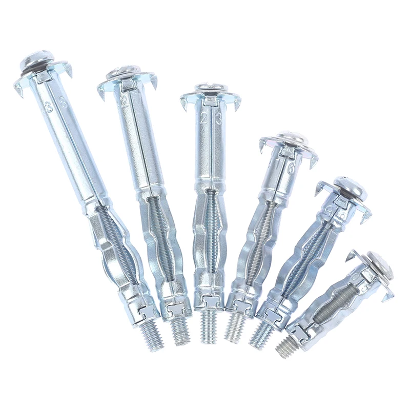 10PCS M4 Hollow Wall Metal Anchor Kit Plasterboard Drywall Cavity Plug Dowel for Ceiling Expansion Screws Gypsum Board Holes |