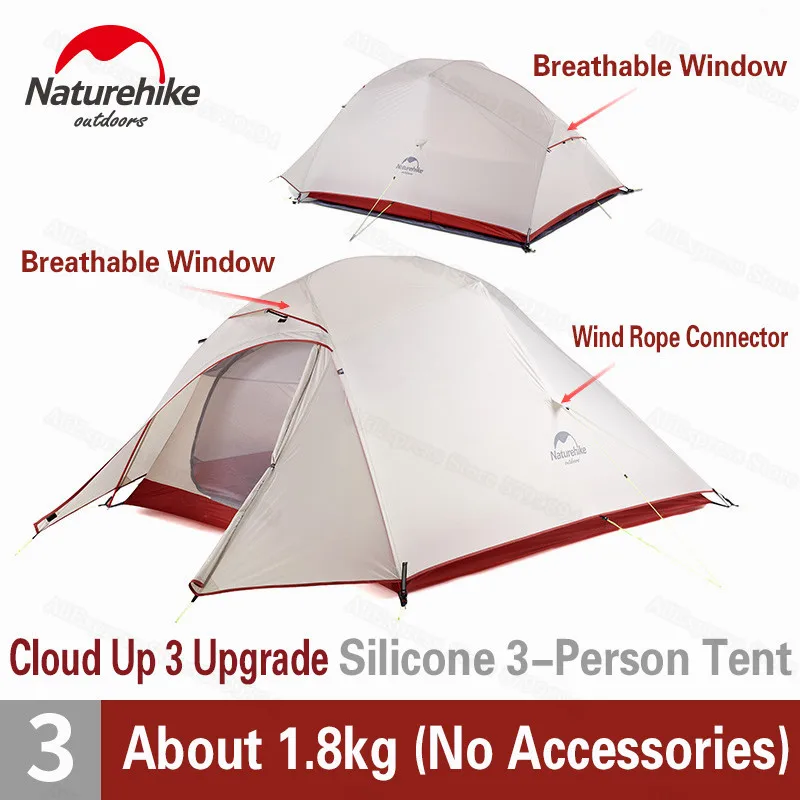 Naturehike Upgrade Cloud Up 3 палатка для кемпинга человека портативная уличная