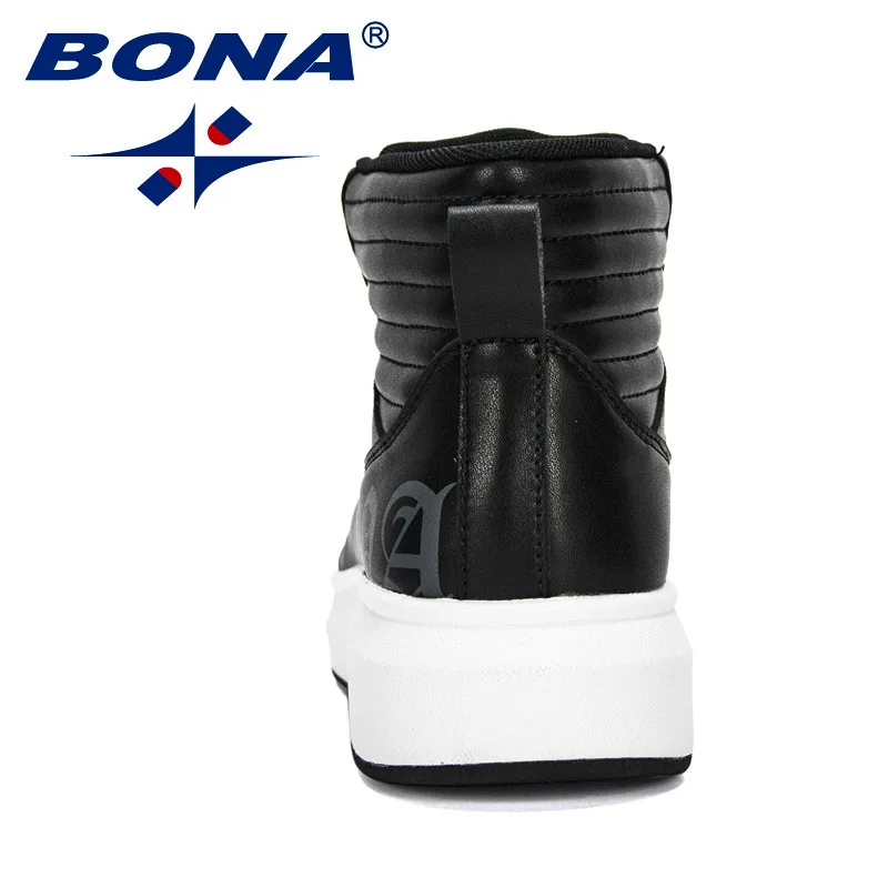 BONA/Новинка года; дизайнерская мужская Нескользящая повседневная обувь с высоким берцем; Мужская дышащая Уличная обувь для отдыха; модная удобная мужская обувь