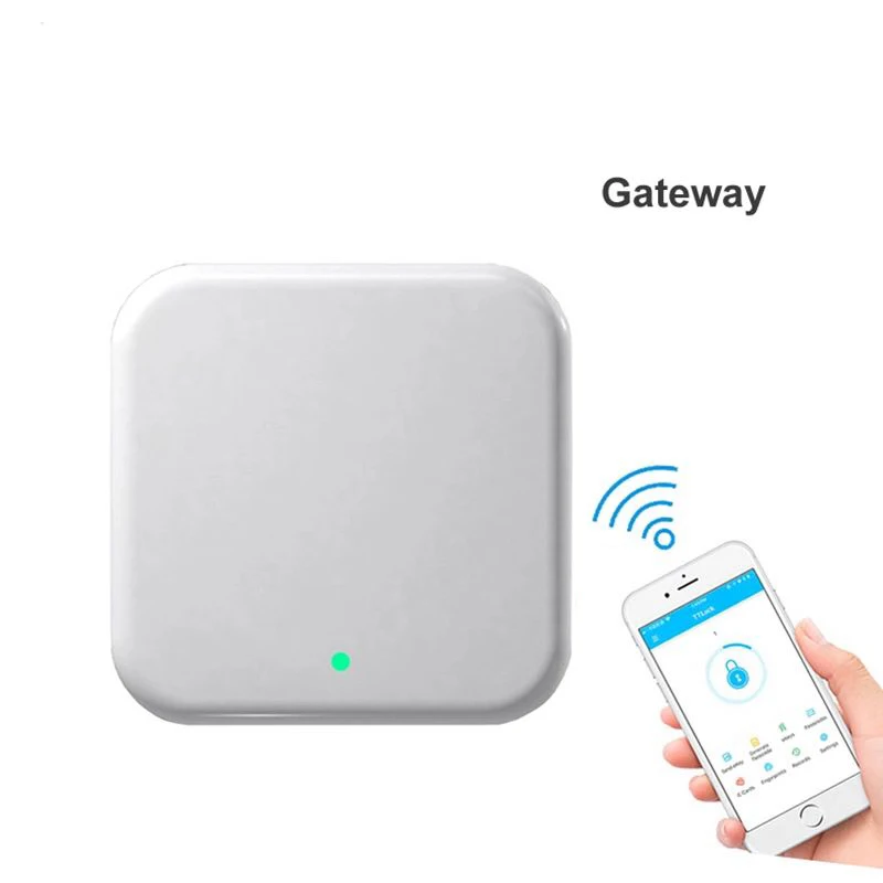 Gateway Bluetooth умный цилиндрический замок электронный дверной замок с TT замком приложение пульт дистанционного управления Клавиатура кодовая карта без ключа замок для ЕС модель - Color: Gateway