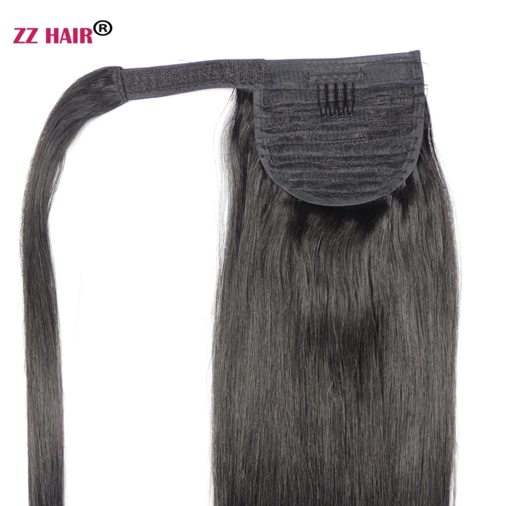 Магический накладной хвост ZZHAIR 120 г 100% натуральные пряди для наращивания волос 16