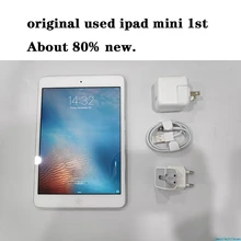 Apple – IPad Mini Original et d'occasion, 7.9 pouces, 2012, 16 go, argent noir, 80%, nouveau, 100%, Test, bon fonctionnement