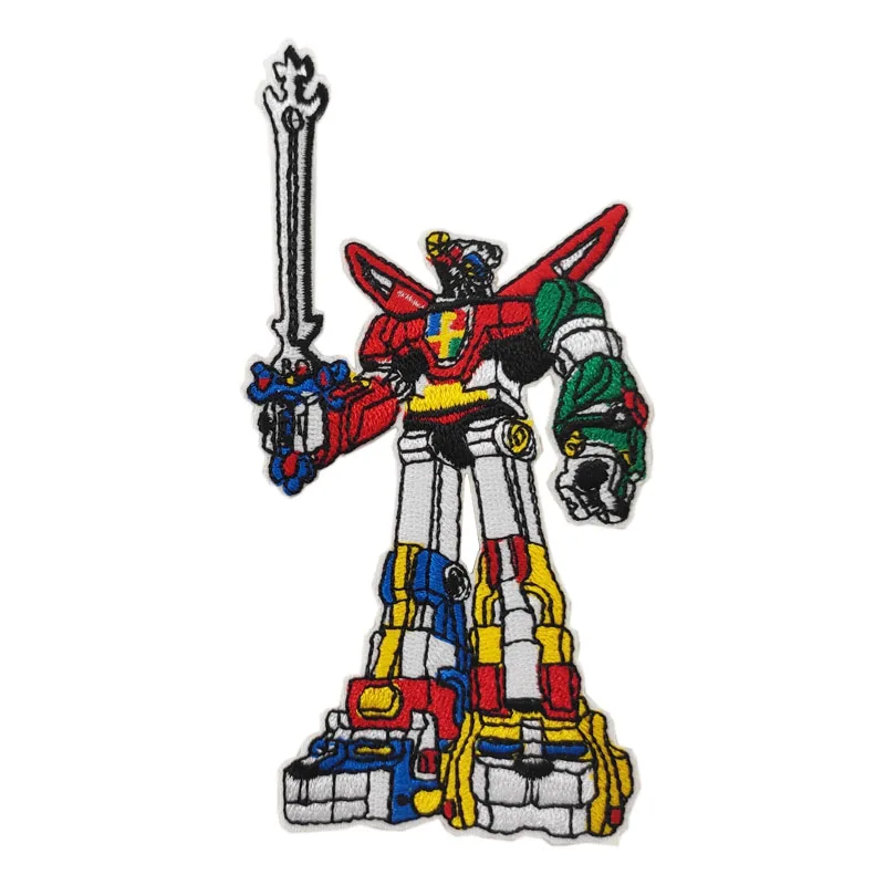 Voltron Большой патч Мультфильм Робот защитник Вселенной Львы вер. Вышитые Утюг на пришить патчи