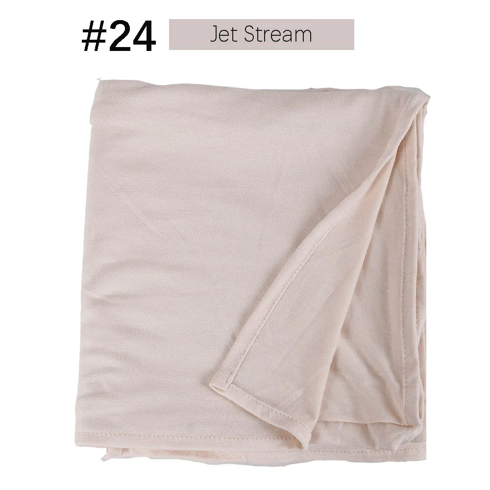 Muslim Women Premium Instant Cotton Jersey Hijab Scarf Jersey Hijabs Scarves With Hoop Pinless HeadScarves 53 colors