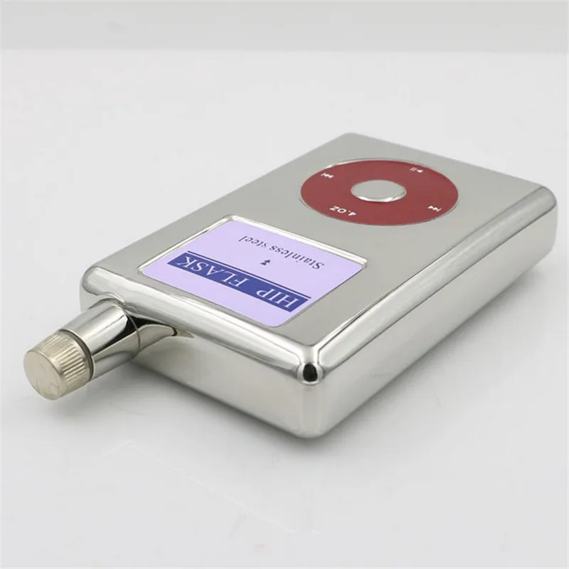 Винтаж 4 унции мода нержавеющая сталь Хип Колба классический MP3 формы портативный путешествия небольшой винный горшок