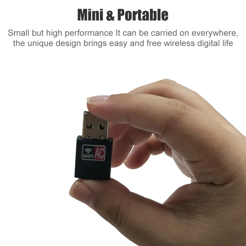 Беспроводной внешний ethernet 802.11ac ноутбук usb 2,4g и 5g Настольный wifi адаптер antena dongle lan Wi-Fi карта longo alcance