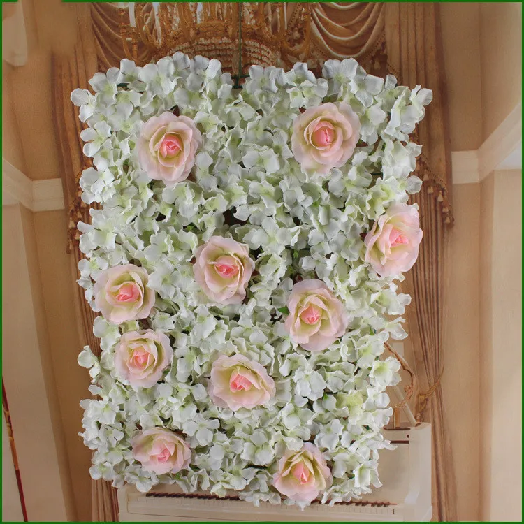 40x60 см Шелковый цветок розы стены Свадебные украшения фон шампанское искусственный цветок стены романтический свадебный Декор - Цвет: P
