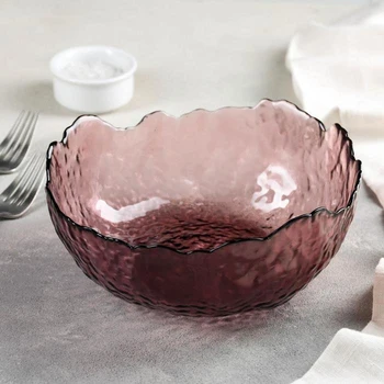 

Salad bowl "Volcano" 1000 ml, 19x9 cm, pink 5078997
