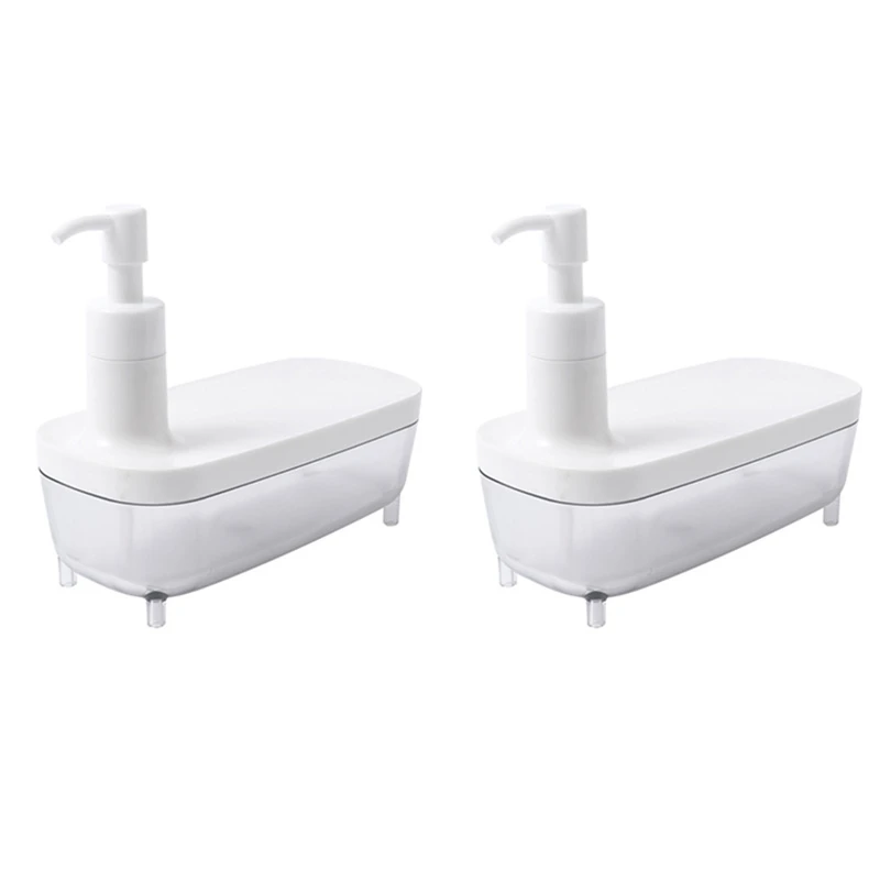 

2 Pieces Ship Type Translucent Pressing Soap Dispenser Storage Rack Multifunctional Bathroom Pendant Lotion Bottle 300Ml