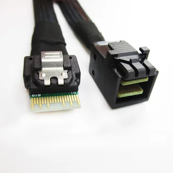 

Motherboard 38P Slim SAS 4.0 8654 Turn MINI SAS HD SFF8643 Data Cable 1 Meter 50CM