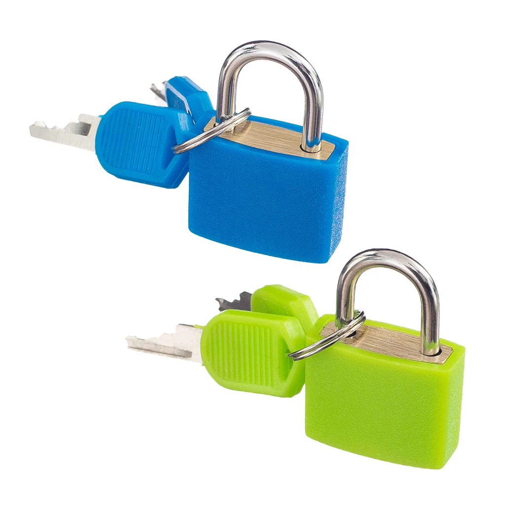 2Pack Small Padlock with Keys Suitcase Luggage Bag Security Locks Travel Accessories