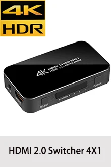 Настоящий 4K HDMI коммутатор 5X1 с аудио селекторным переключателем с дистанционным HDMI 5 в 1 выход 1,4 В для PS4, HDTV, DVD, STB и т. Д