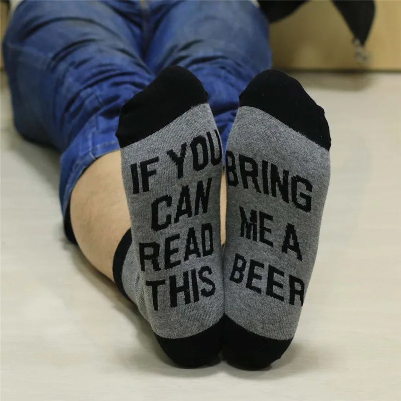Sitaicery забавные носки для мужчин и женщин, носки с принтом слов, если вы можете прочесть эти короткие носки на осень и зиму, подарки на год - Цвет: 8