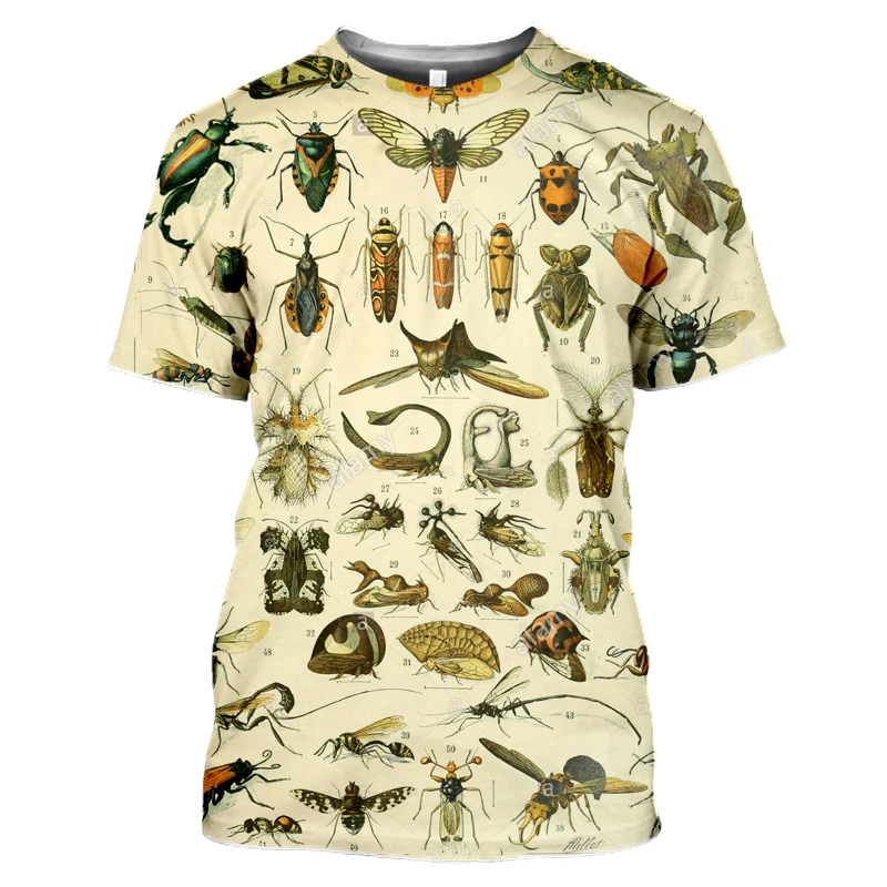 SONSPEE Anime Fashion Mens 3d T Shirt 3D All Over Printed Insects Birds Clothes T Shirts Summer Harajuku Casual Unisex T-Shirts