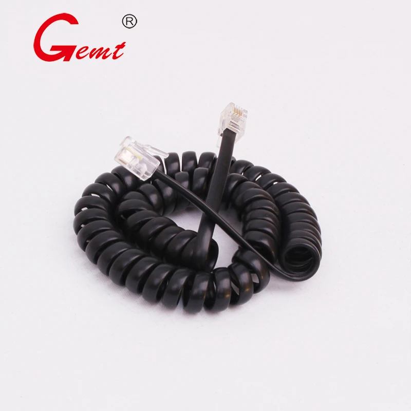 RJ9 four core Telephone cord pure Copper cable extend 2m Anti Tangle Telephone Cable Untangler 360 Degree Rotating Swivel cable