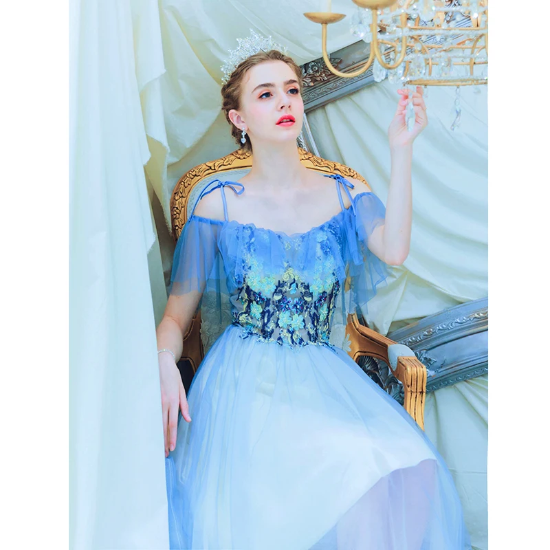 SSYfashion, Синее Короткое вечернее платье с вырезом лодочкой, с открытыми плечами, на шнуровке сзади, милые вечерние платья, вечерние платья