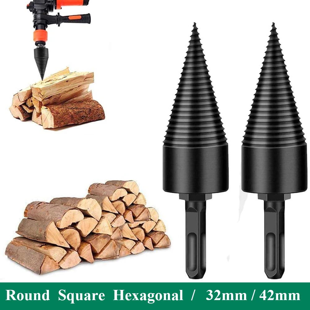 1pc32mm42mmHighQualityHSSFirewoodSplitterDrillBitRoundHex