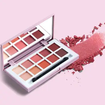 

Color Geometry Eye Shadow Disc Ten-color Bean Sand Mermaid Pumpkin Frosted Pearlescent Nude Makeup Lazy Beginner