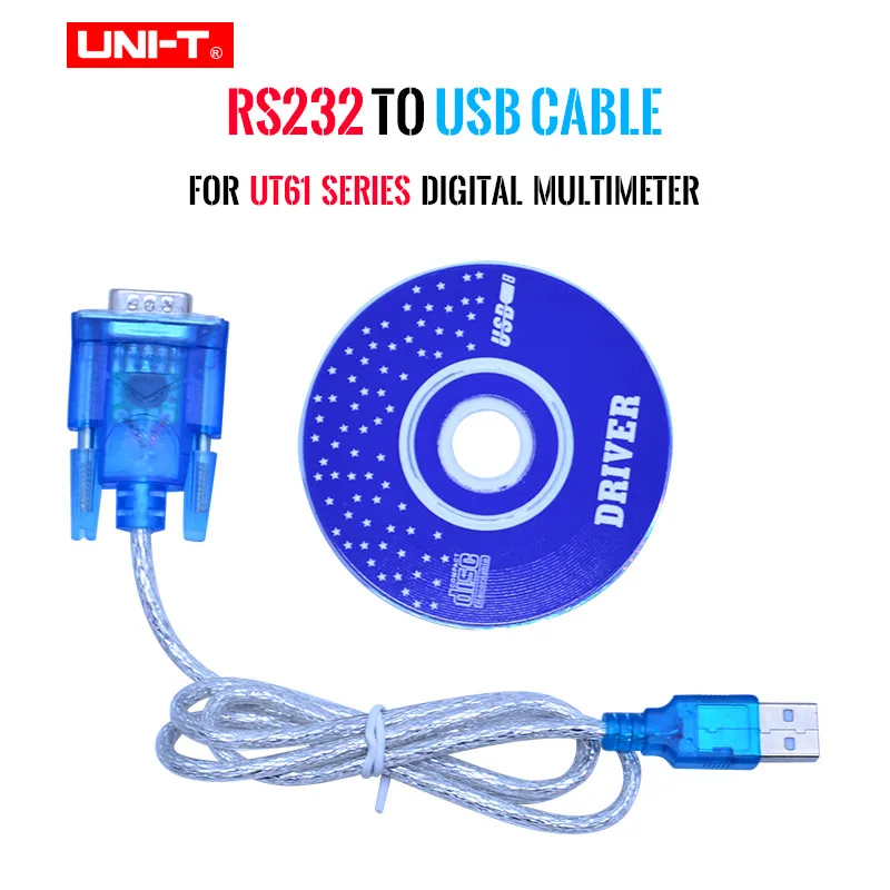 Цифровой мультиметр UNI-T UT61E RS232 к USB-кабелю с программным обеспечением кабель