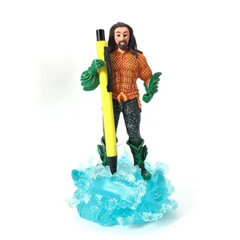 

7" Aquaman Arthur Curry Creative Feature Penholder Office Study Ornaments Birthday Gift Resin Action Figure Toy BOX 19CM X320