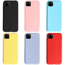 Honor 9S Silicon Case For Huawei Y5P 2020 Case Plain Candy Color Soft TPU Phone Cover