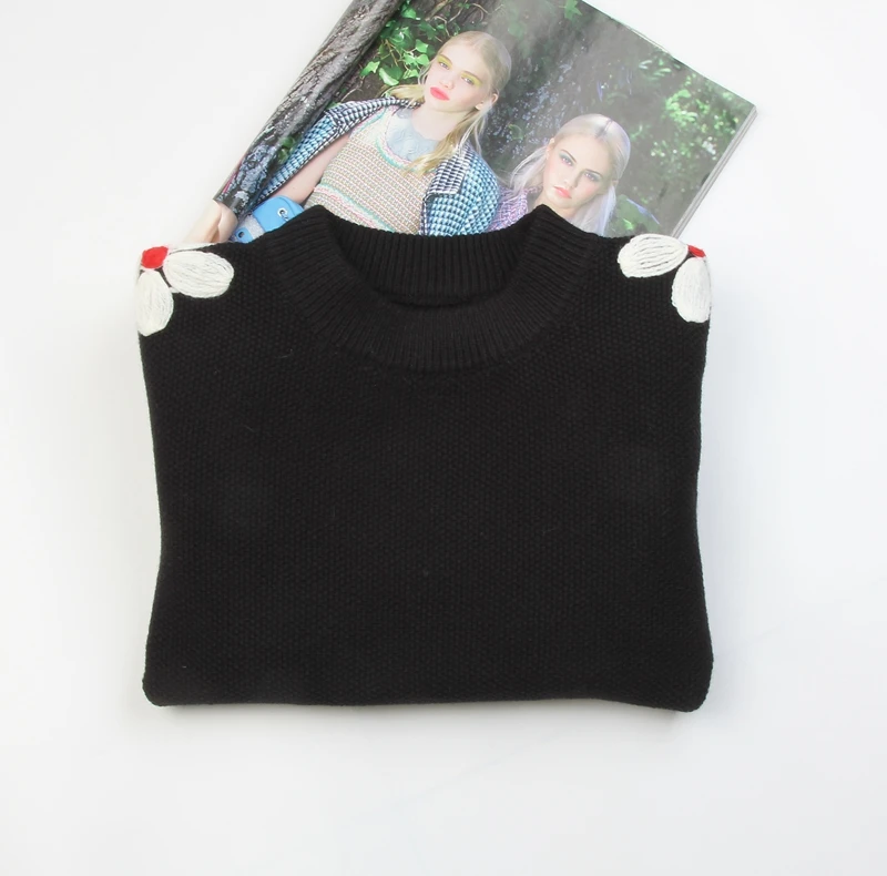 Осенне-зимний корейский пуловер, свитер, Женский жаккардовый вязаный свитер с длинным рукавом, вязаный свитер, женская зимняя одежда для женщин