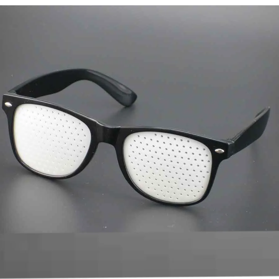 Черные зеленые очки против усталости глаз небольшое отверстие Предотвращение близоруких глаз защитное стекло es зрение коррекция очки стекло