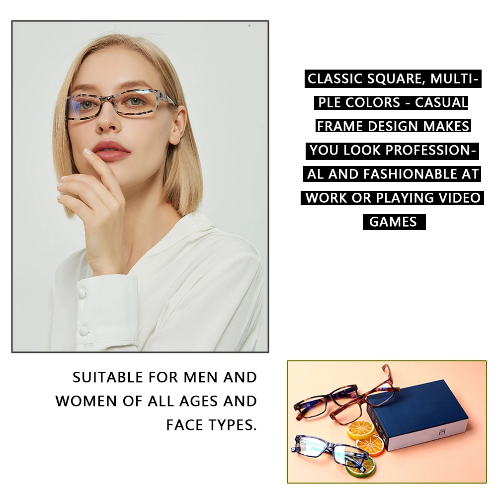 Henotin 5 Pack Reading Glasses Blue Light Blocking Computer Glasses Men Women Anti UV Reader Eyeglasses Diopter 0-400 4