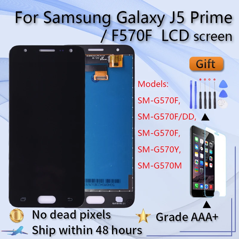 100% протестированный сенсорный ЖК-дисплей Super AMOLED для Samsung Galaxy J5 Prime G570 G570F G570K G570L |