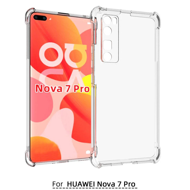 USTIYA Case For huawei Nova 7 Pro Shockproof Funda Transparent TPU Coque Ultra Slim Clear Soft |