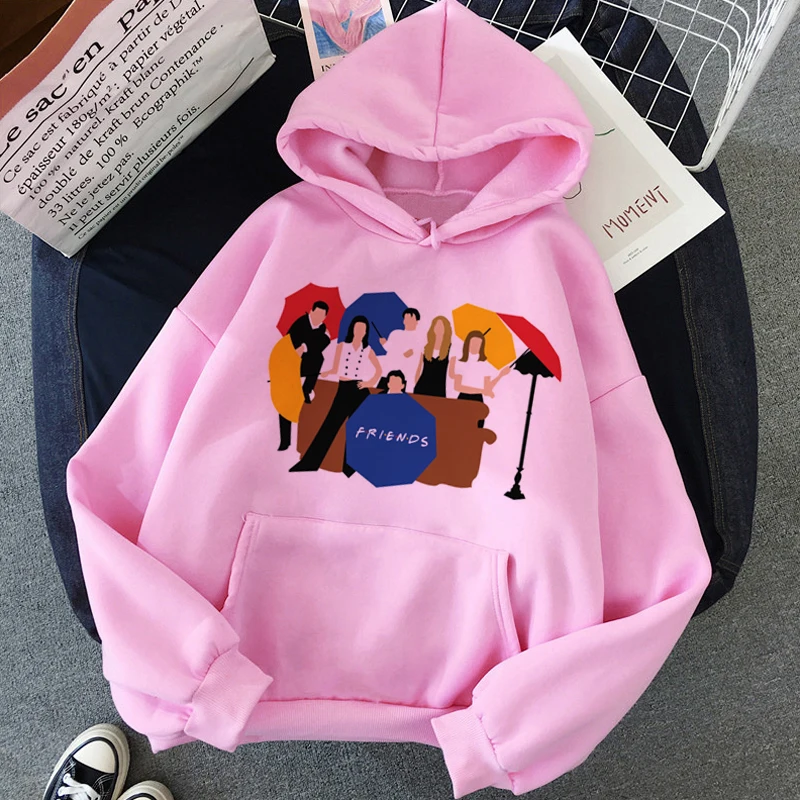 Новые друзья ТВ шоу веселое Harajuku мультфильм толстовки для женщин Ullzang Винтаж 90s хип хоп Толстовка Графический уличные толстовки женские