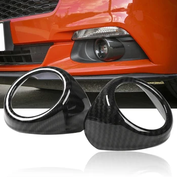 

2Pcs Carbon Fiber Front Fog Light Lamp Cover Trim for Ford Mustang 2015-2018