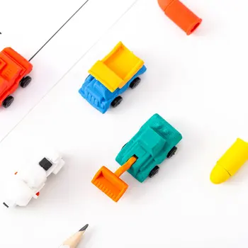

3-6 pcs/set Creative boy eraser Pistol weapons truck shape rubber eraser kawaii stationery school supplies papelaria kids gift