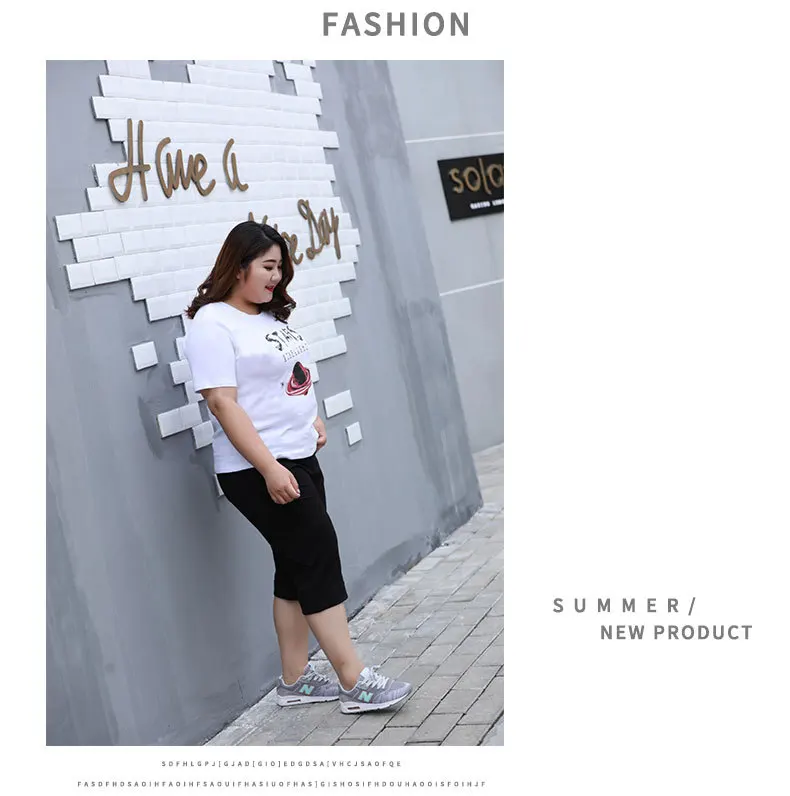 TUHAO PLUS SIZE 7XL 6XL 5XL 4XL Mother Mom black Pants Capris 2020 Summer Casual Cropped Trousers Pants Womens Casual Pant WM41