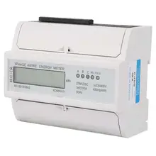 230/400V 5-100A энергопотребление цифровой электрический Мощность метр 3 фазы кВтч метр с ЖК-дисплей Мощность метр