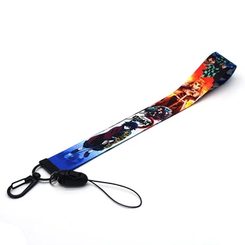 

45cm Anime Demon Slayer Kimetsu No Yaiba Phone Strap Kamado Tanjirou Nezuko Lanyard Neck Strap For Keys ID Card Pendant Toy