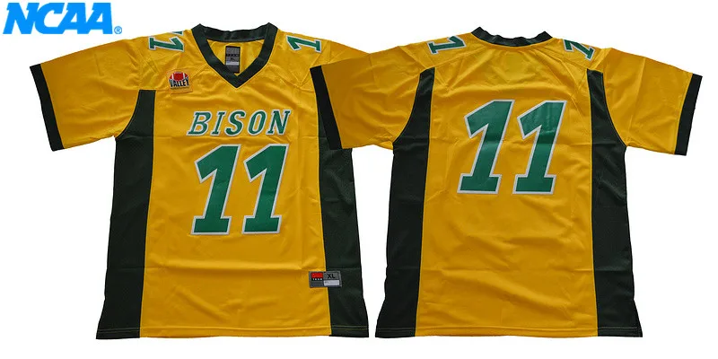 Новое поступление, высокое качество, футболка NDSU Bison Carson Wentz#11, спортивные майки, S-XXXL - Цвет: 3