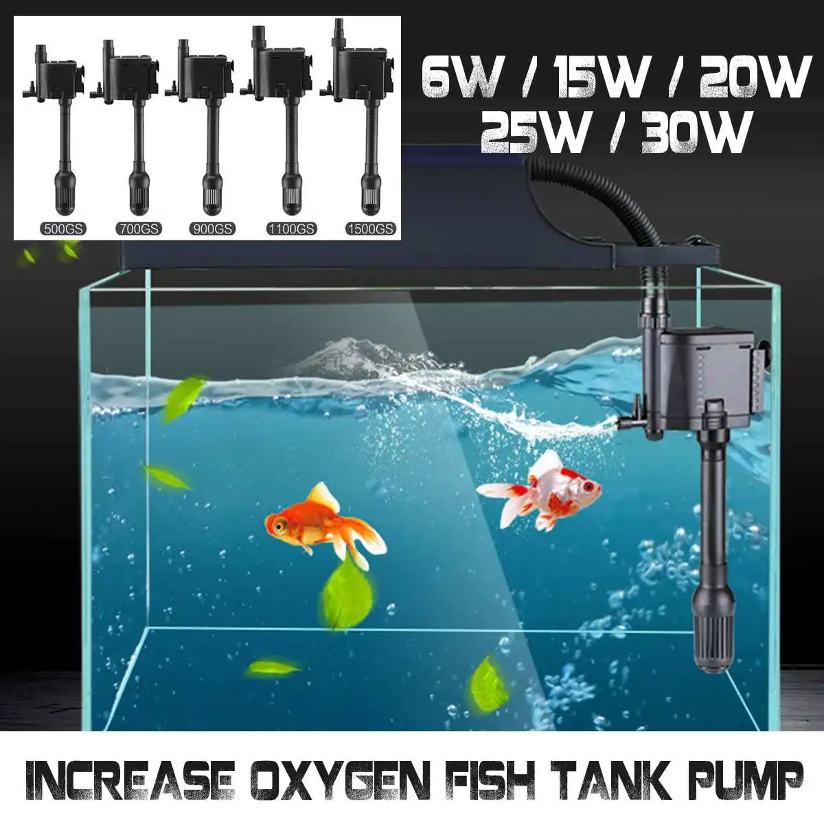Providethebest 3 in 1 Filtro Pompa di circolazione dellAcqua Fondazione Acqua Pompa sommergibile ossigenatore Ossigeno Stagno Acquario Fish Tank 