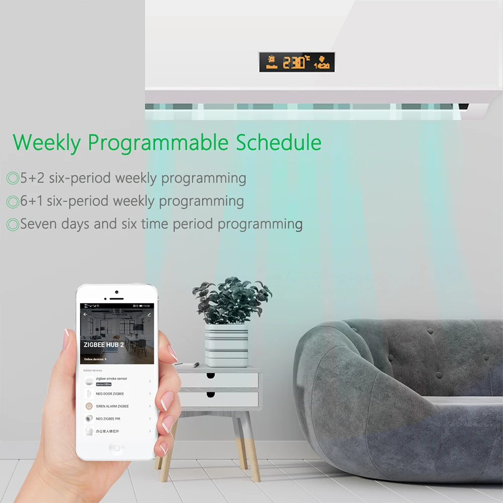 Программируемый термостат Tuya Smart ZigBee термостатический клапан радиатора