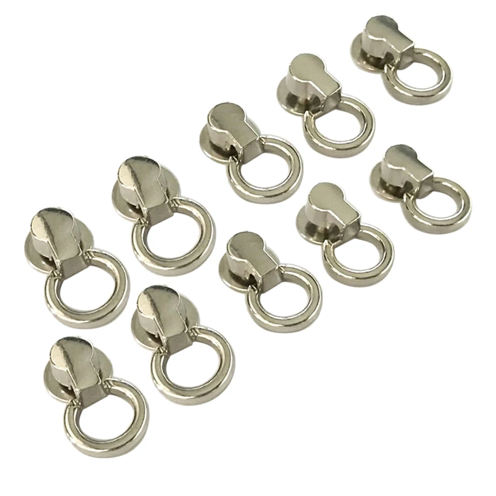 Screwback Round Button Studs, Metal Rivet Studs Screw Back Round Ring Leather Crafts Accessories - Set of 20