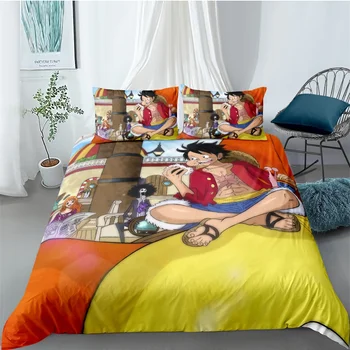 

Comic One Piece Bedding Set Bedroom Decor Hypoallergenic Quilt Cover Doona 1PC Duvet Cover with Pillowcase Dropship