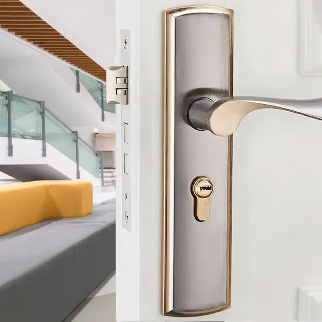 Durable Aluminum Silent House Interior Door Lock Key Unlock For